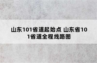 山东101省道起始点 山东省101省道全程线路图